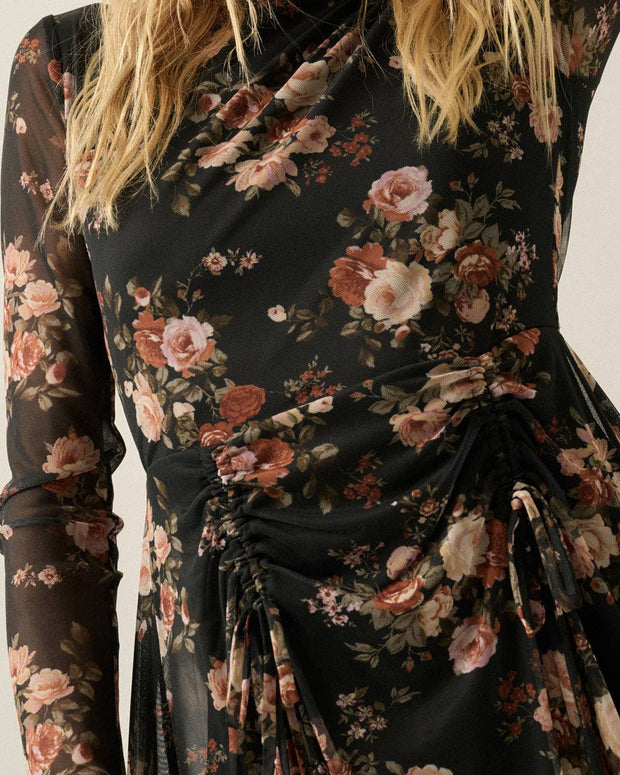 Flower handkerchief Maxi Dress