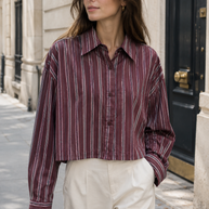 Abby striped cotton shirt