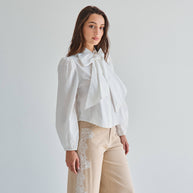 AT3430 Tie neck blouse