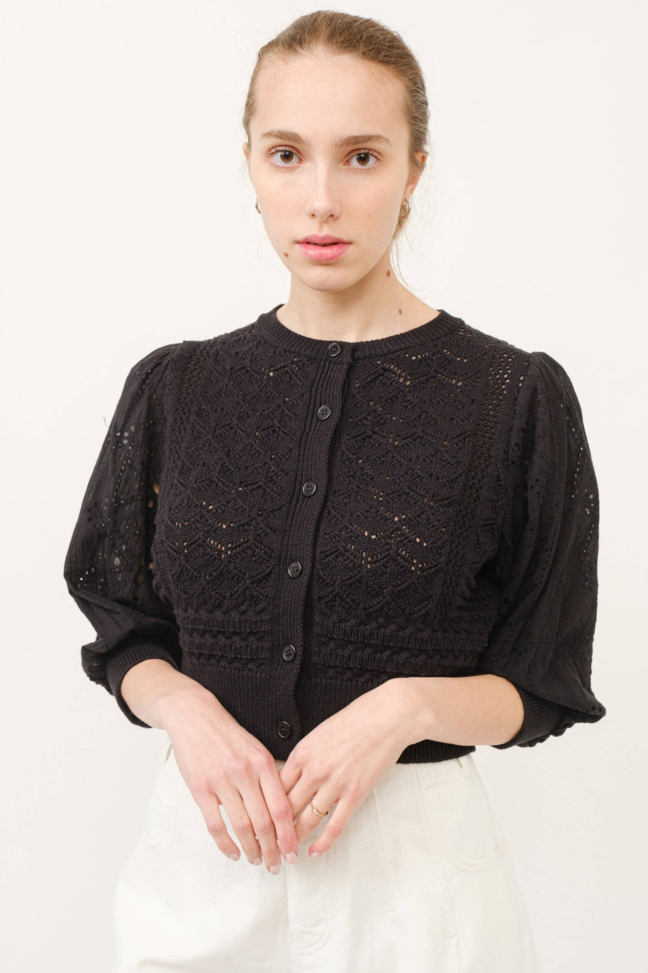 HENDRY 3/4 SLEEVES CARDIGAN ￼