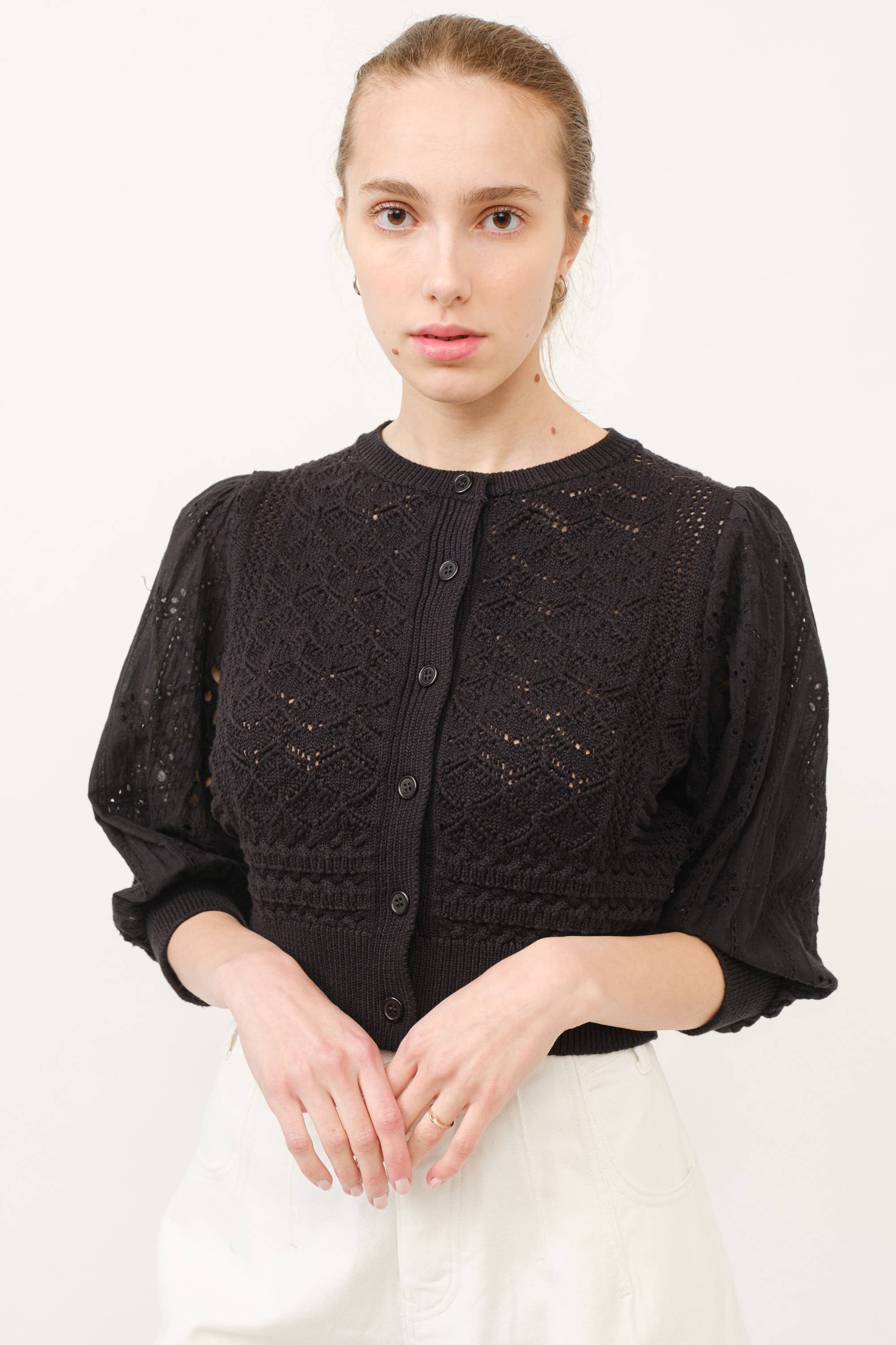 HENDRY 3/4 SLEEVES CARDIGAN ￼