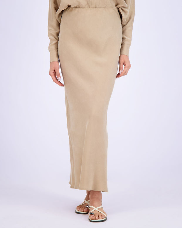 Point Brushed Straight Skirt - Fringe Boutique