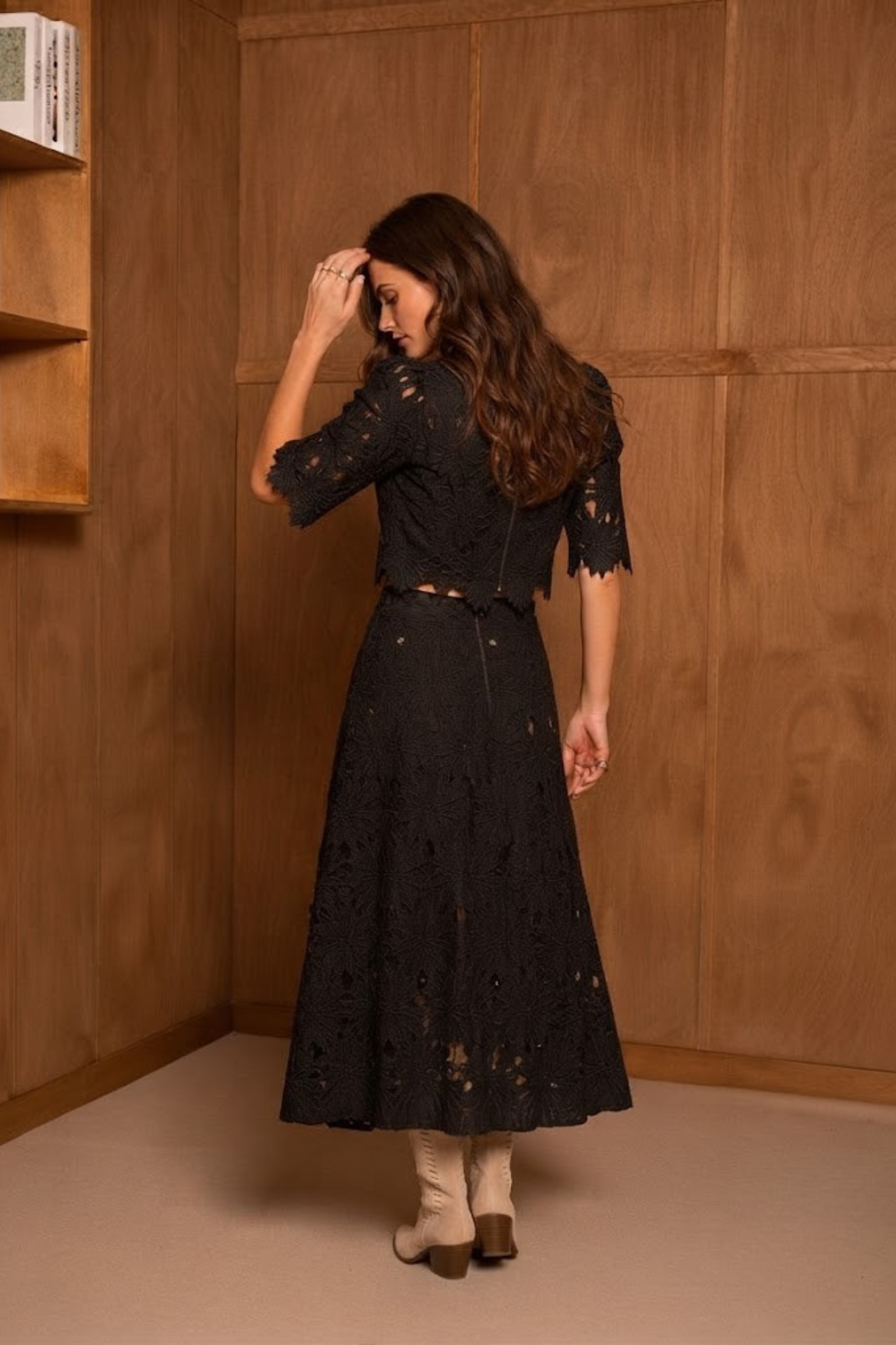 Chloé long lace skirt