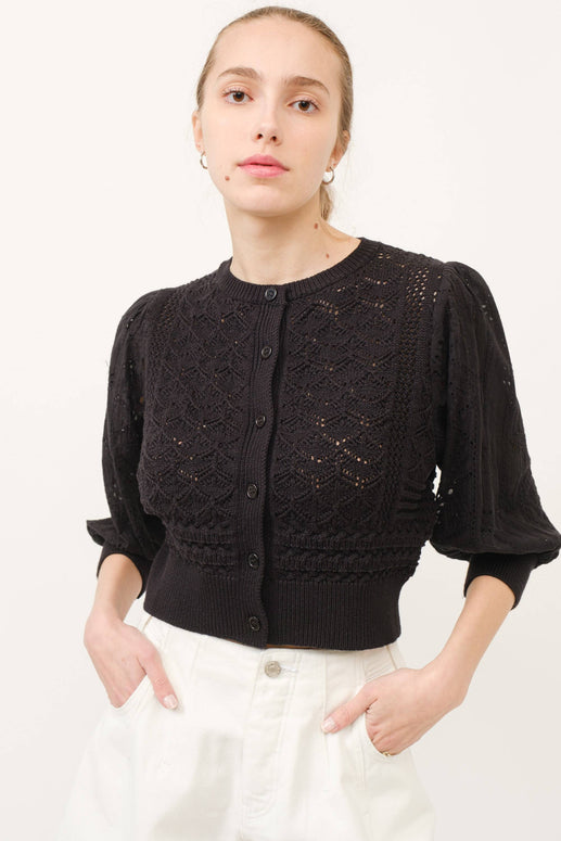 HENDRY 3/4 SLEEVES CARDIGAN ￼