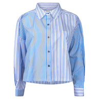 Cropped Stripe Button Up-Point