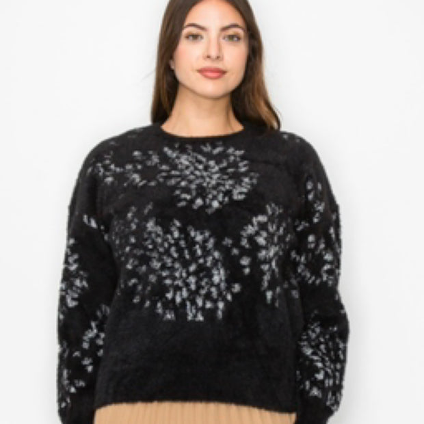 fuzzy shimmer sweater