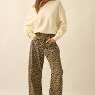 V-Neck Exposed-Seam Sweater