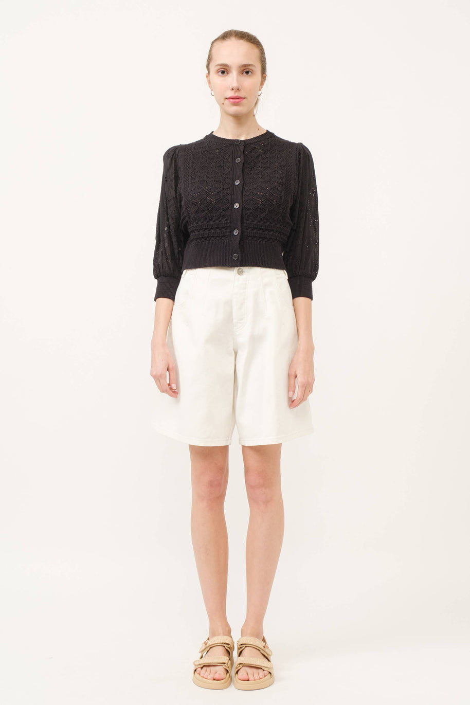 HENDRY 3/4 SLEEVES CARDIGAN ￼