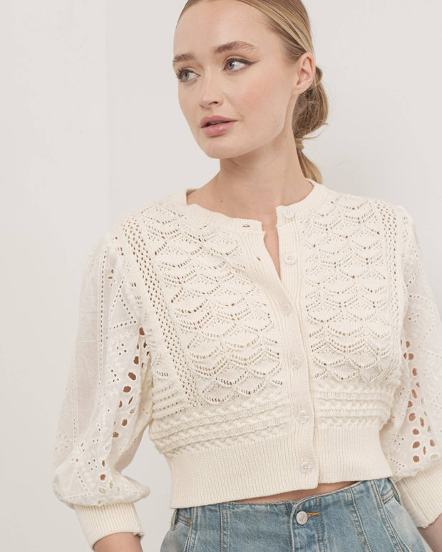 HENDRY 3/4 SLEEVES CARDIGAN ￼
