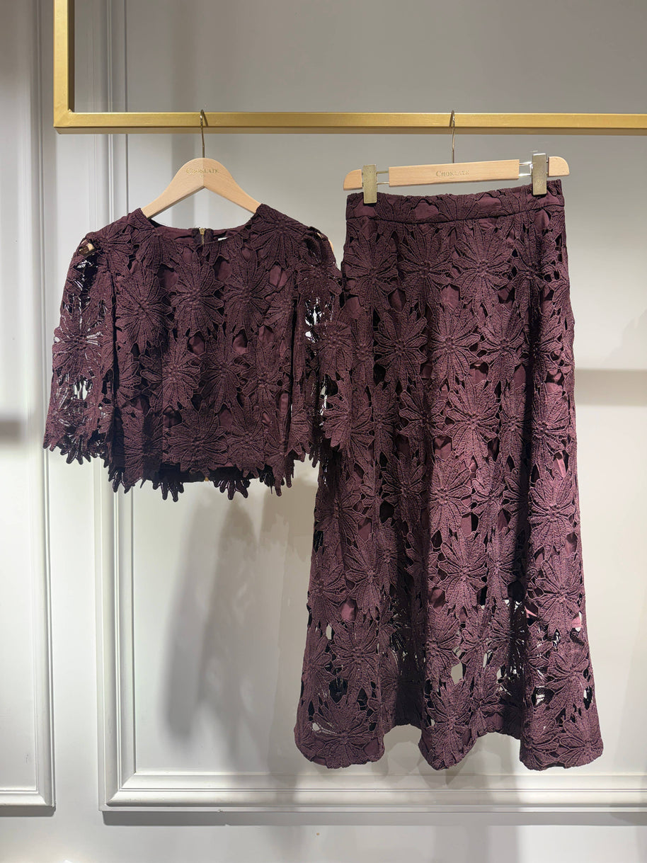 Chloé long lace skirt