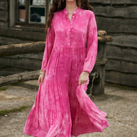 Washed shirt dress