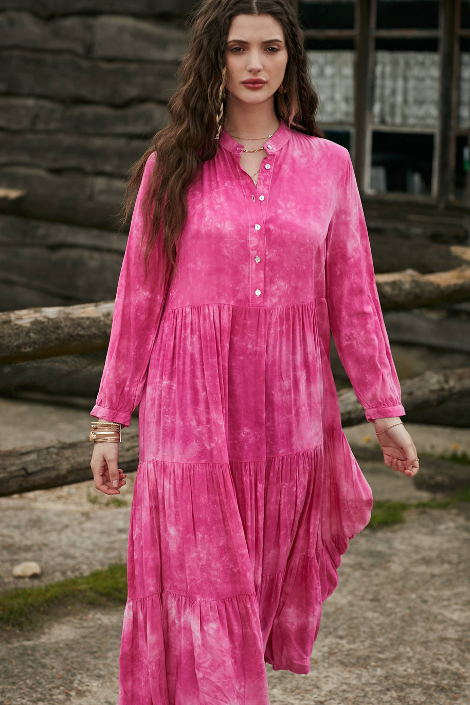 Washed shirt dress