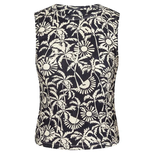 Crew Neck Crop Tank-Point - Fringe Boutique