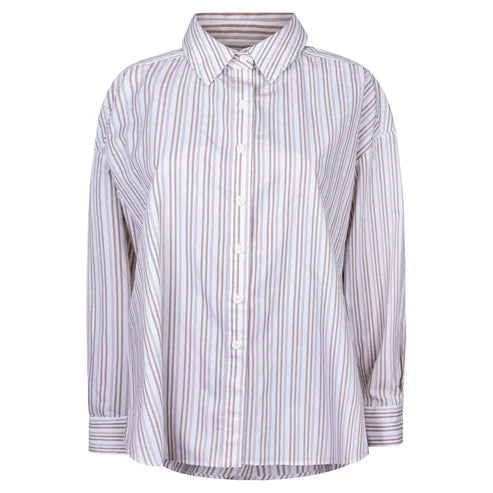 Oversized Stripe Button Up-point
